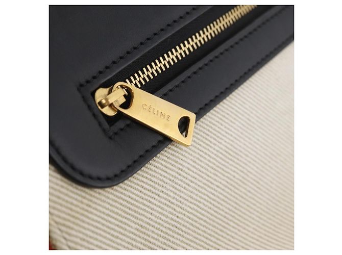 Trapèze Céline CELINE Trapeze Hand Bag Canvas 2way Orange Gold Tone - vista 27