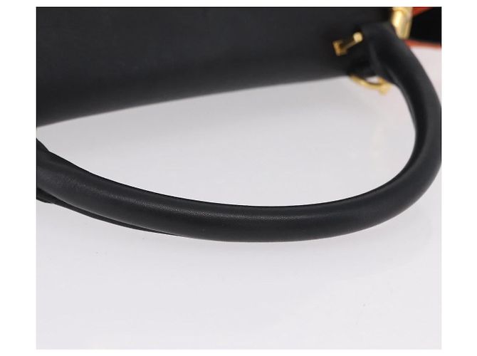 Trapèze Céline CELINE Trapeze Hand Bag Canvas 2way Orange Gold Tone - vista 7