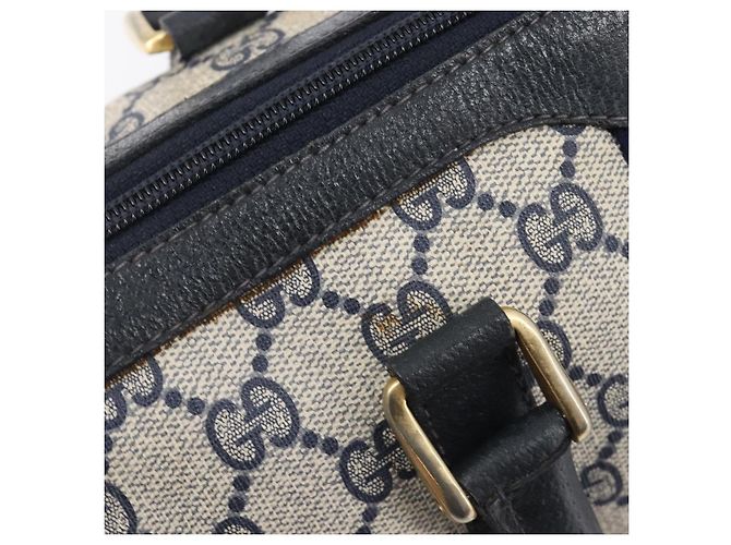 GUCCI GG Canvas Sherry Line Hand Bag Navy Gold 39 012 3841 - vista 17