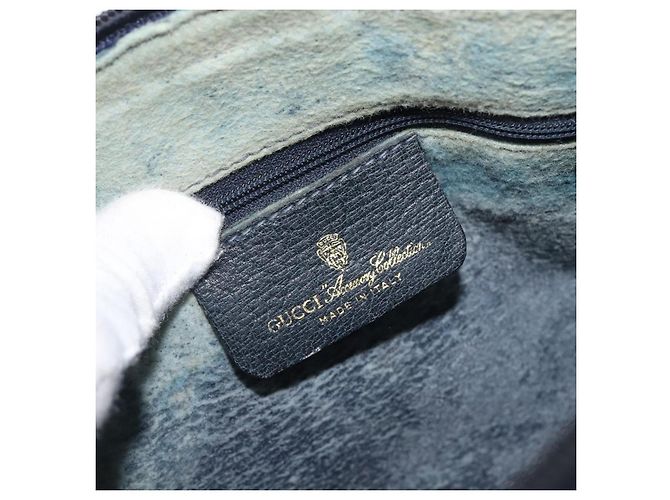 GUCCI GG Canvas Sherry Line Hand Bag Navy Gold 39 012 3841 - vista 20