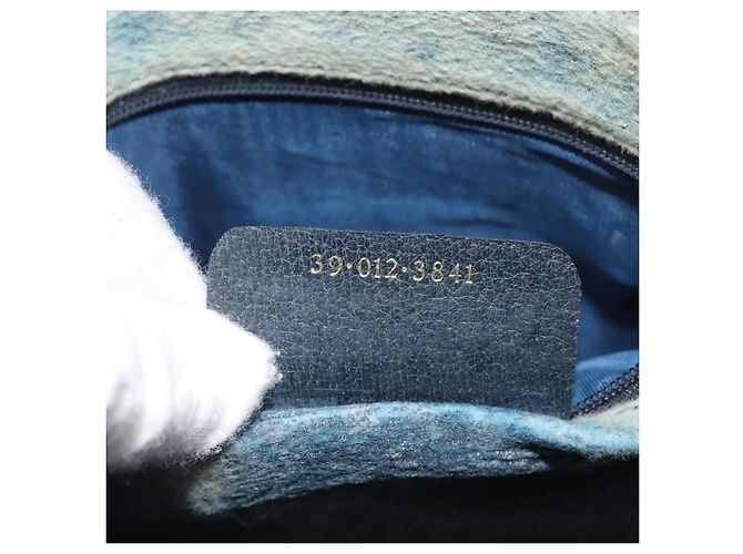 GUCCI GG Canvas Sherry Line Hand Bag Navy Gold 39 012 3841 - vista 26