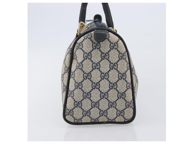 GUCCI GG Canvas Sherry Line Hand Bag Navy Gold 39 012 3841 - vista 4