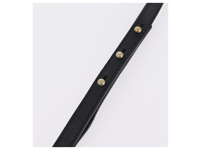 Chloé Chloe Etel Hand Bag Leather 2way Black Gold - vista 12