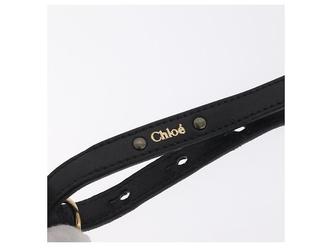 Chloé Chloe Etel Hand Bag Leather 2way Black Gold - vista 14