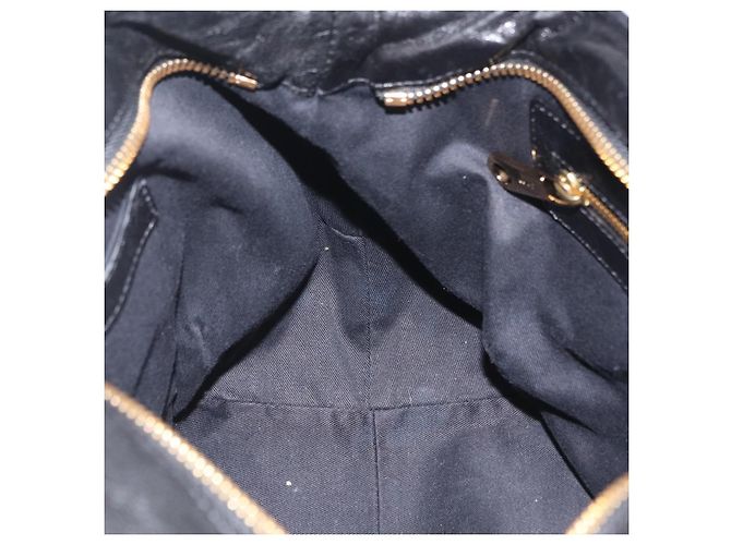 Chloé Chloe Etel Hand Bag Leather 2way Black Gold - vista 26