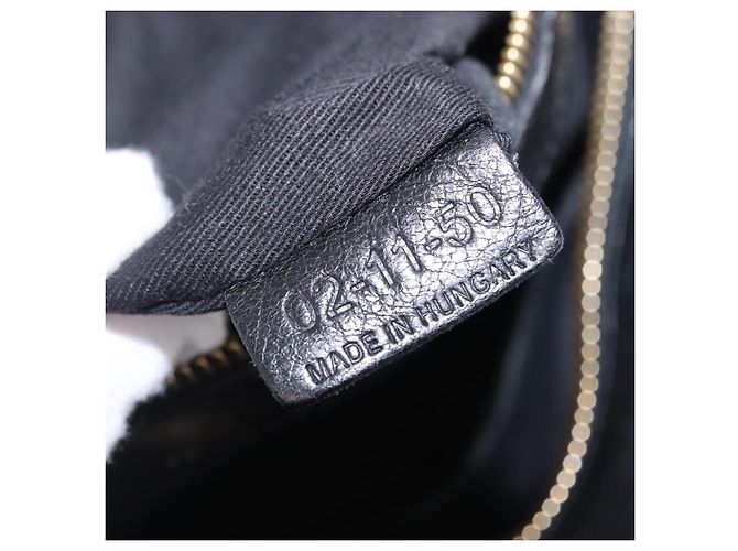 Chloé Chloe Etel Hand Bag Leather 2way Black Gold - vista 29