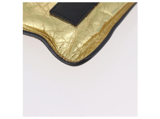 CHANEL Pochette en cuir Gold CC - vue 14
