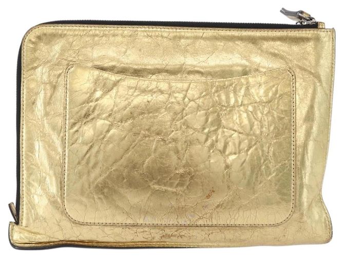 CHANEL Pochette en cuir Gold CC - vue 2