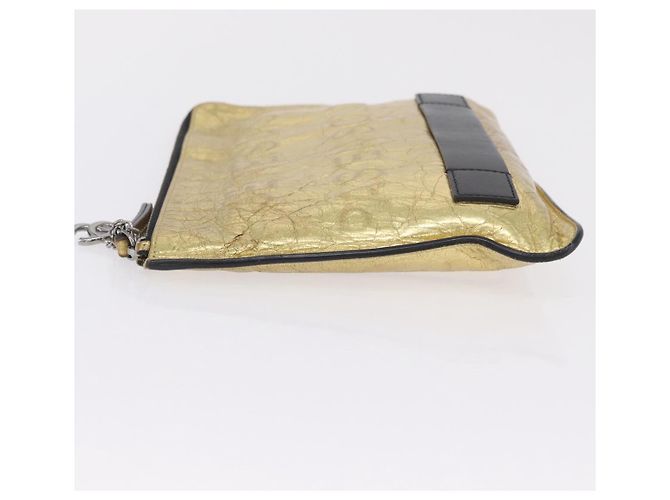 CHANEL Pochette en cuir Gold CC - vue 5