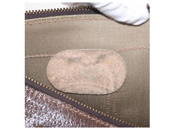 GUCCI GG Supreme Web Sherry Line Hand Bag PVC Beige Gold Red - vista 26
