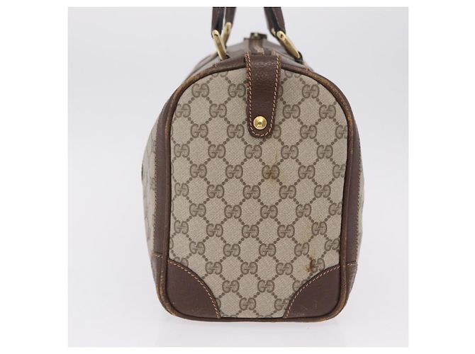 GUCCI GG Supreme Web Sherry Line Hand Bag PVC Beige Gold Red - vista 3