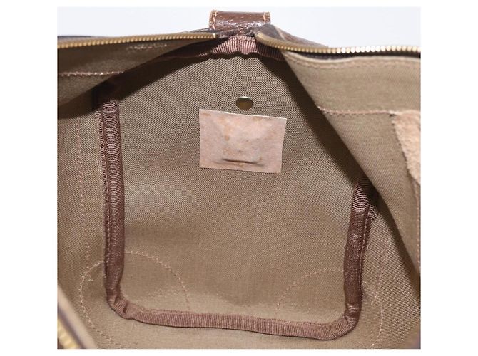 GUCCI GG Supreme Web Sherry Line Hand Bag PVC Beige Gold Red - vista 30