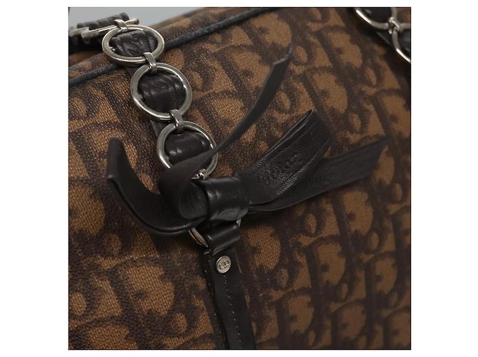 Christian Dior Romantic Trotter Canvas Shoulder Bag PVC Brown - vista 10