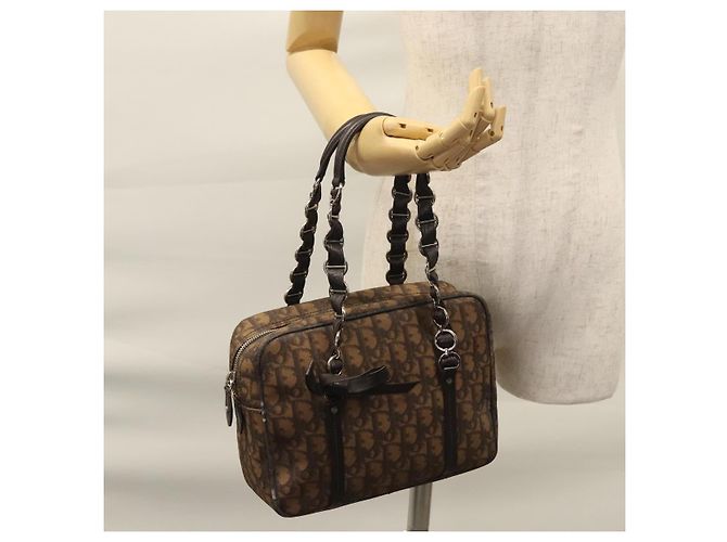 Christian Dior Romantic Trotter Canvas Shoulder Bag PVC Brown - vista 27