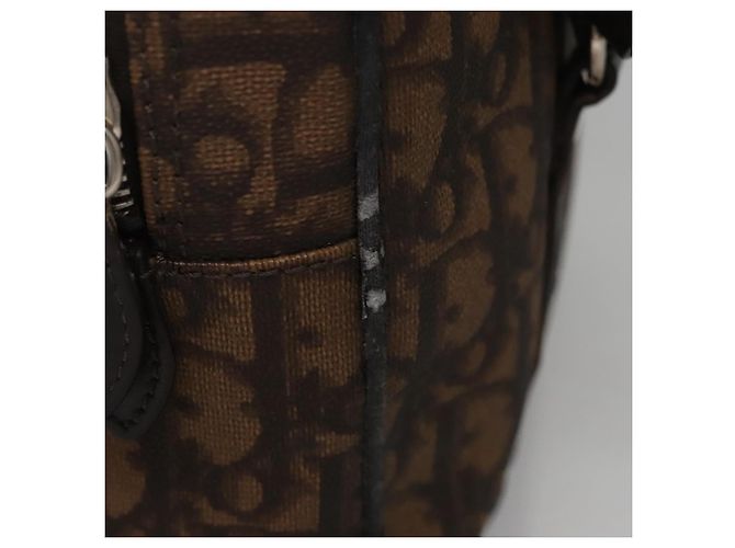 Christian Dior Romantic Trotter Canvas Shoulder Bag PVC Brown - vista 5