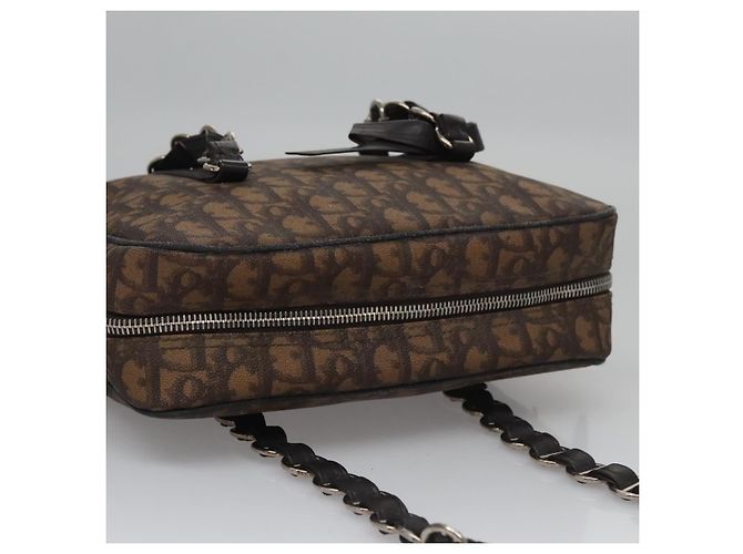 Christian Dior Romantic Trotter Canvas Shoulder Bag PVC Brown - vista 7