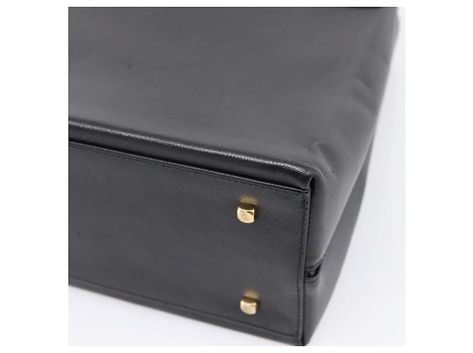 Salvatore Ferragamo Gancini Hand Bag Leather 2way Black Gold - vista 12