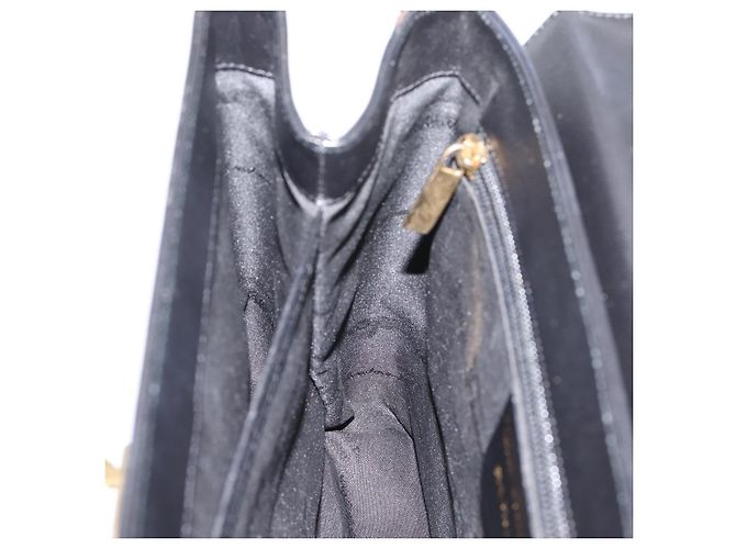 Salvatore Ferragamo Gancini Hand Bag Leather 2way Black Gold - vista 23
