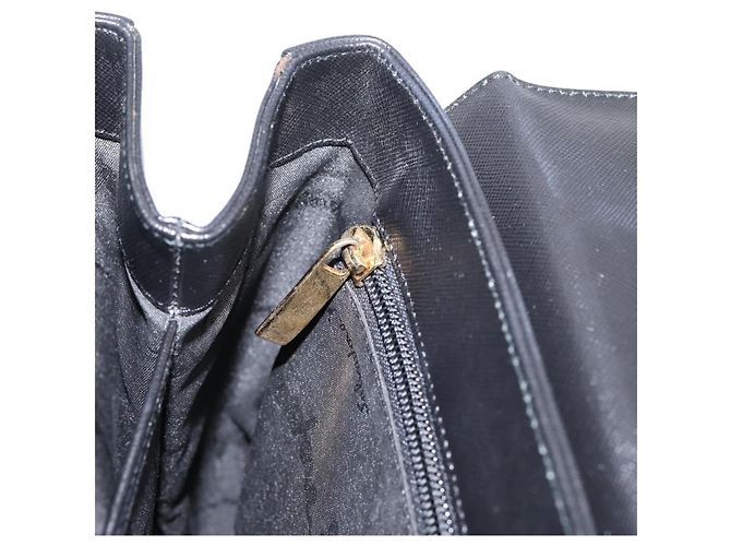 Salvatore Ferragamo Gancini Hand Bag Leather 2way Black Gold - vista 24