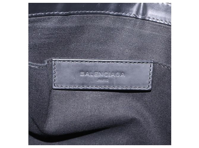 Balenciaga Clutch Bag Canvas Silver Black 373840 - vista 17
