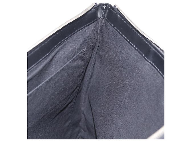 Balenciaga Clutch Bag Canvas Silver Black 373840 - vista 18