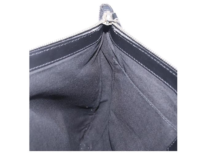 Balenciaga Clutch Bag Canvas Silver Black 373840 - vista 19