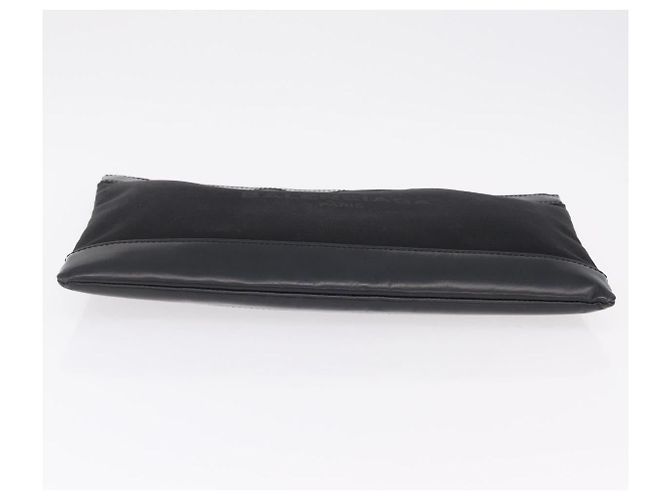 Balenciaga Clutch Bag Canvas Silver Black 373840 - vista 6