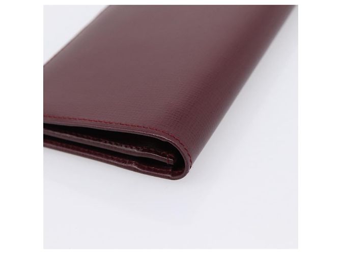 Cartier Long Wallet Leather Bordeaux Gold - vista 10