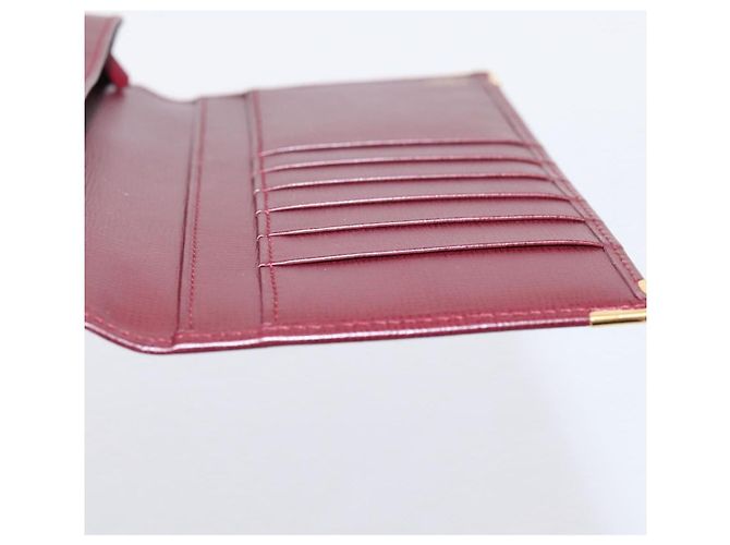 Cartier Long Wallet Leather Bordeaux Gold - vista 14