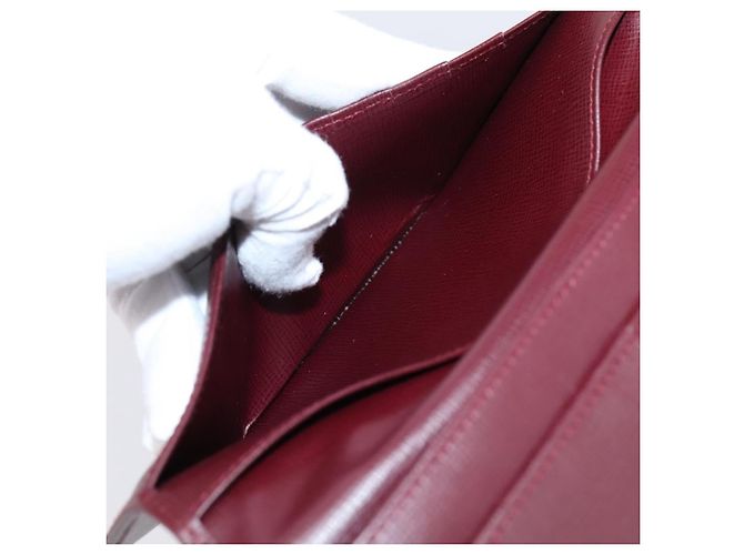 Cartier Long Wallet Leather Bordeaux Gold - vista 15