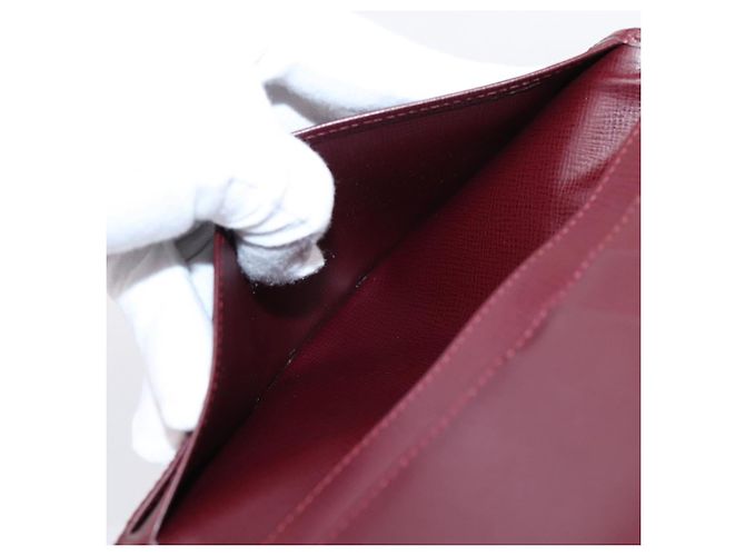 Cartier Long Wallet Leather Bordeaux Gold - vista 16