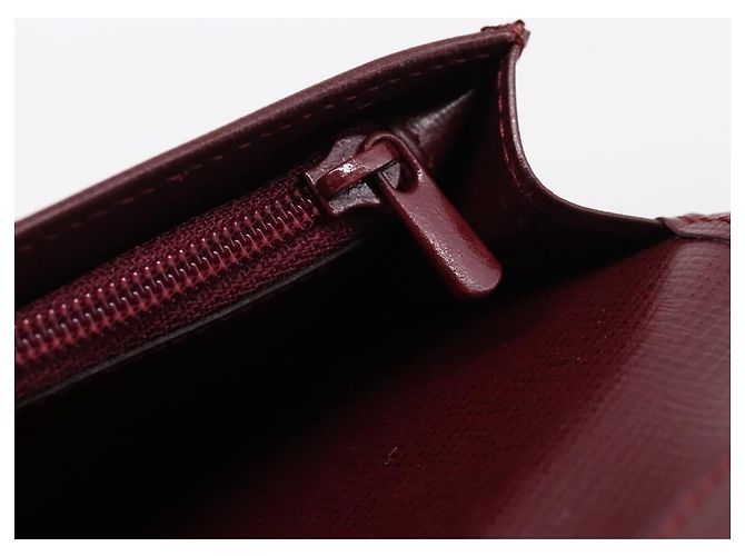 Cartier Long Wallet Leather Bordeaux Gold - vista 19