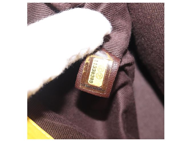 CHANEL Matelasse 2.55 Shoulder Bag Lamb Skin Yellow Silver CC - vista 37