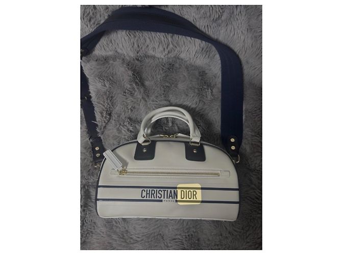 Borsa a mano Christian Dior in pelle bianca - vista 3