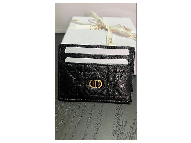 Tarjetero Dior Cannage Piel Negra - vista 2