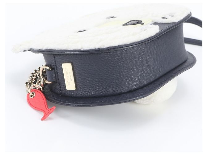 Kate Spade Polar Bear Leder-Schultertasche mit Kette - Ansicht 5
