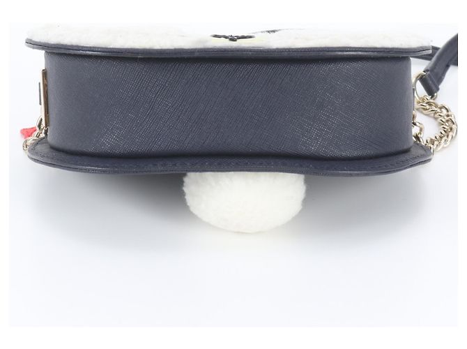 Kate Spade Polar Bear Leder-Schultertasche mit Kette - Ansicht 6