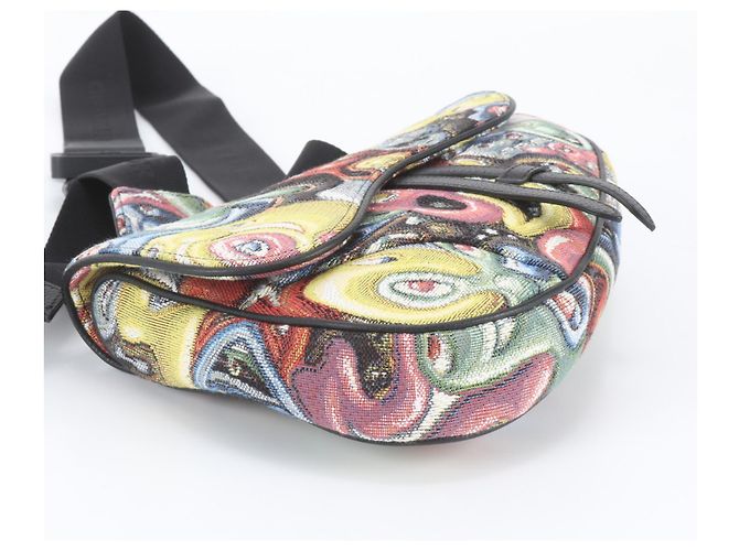 Borsa a tracolla Saddle in pelle Christian Dior x Kenny Schaff - vista 6