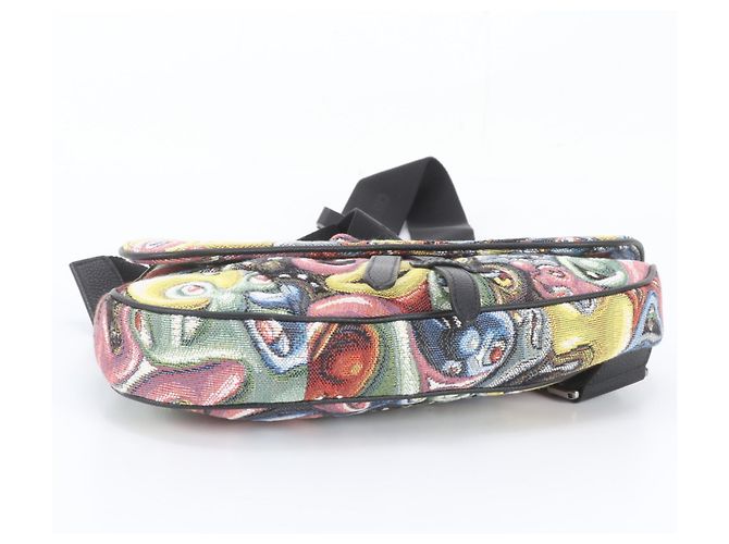 Borsa a tracolla Saddle in pelle Christian Dior x Kenny Schaff - vista 7