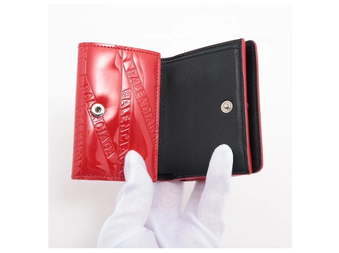 Cartera tri-fold de piel Balenciaga Paper Mini - vista 4