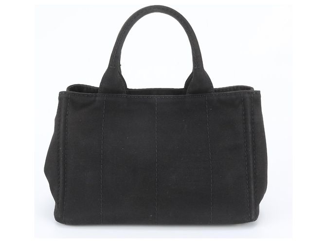 Borsa Tote Prada Canapa con logo triangolare - vista 3