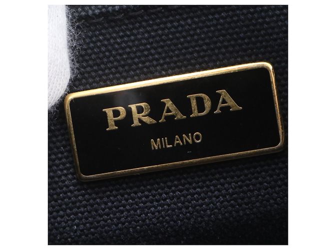 Borsa Tote Prada Canapa con logo triangolare - vista 8