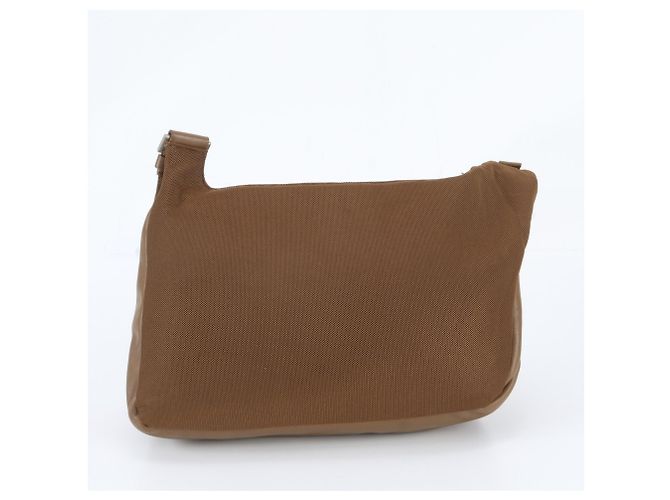Borsa a tracolla e a spalla Prada in pelle marrone - vista 3