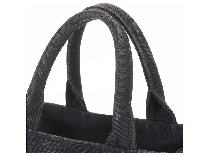 Borsa Tote Prada Canapa in pelle e tela - view 2