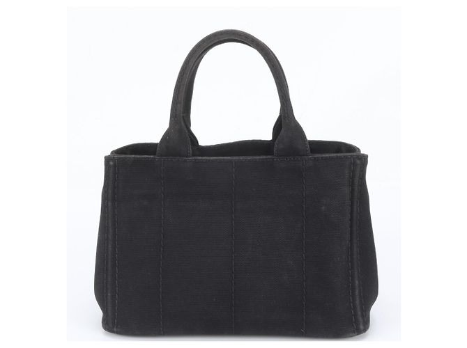 Borsa Tote Prada Canapa in pelle e tela - view 3