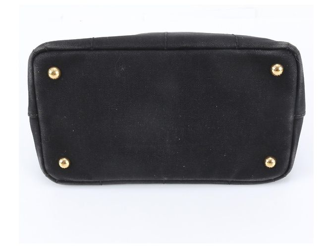 Borsa Tote Prada Canapa in pelle e tela - view 5