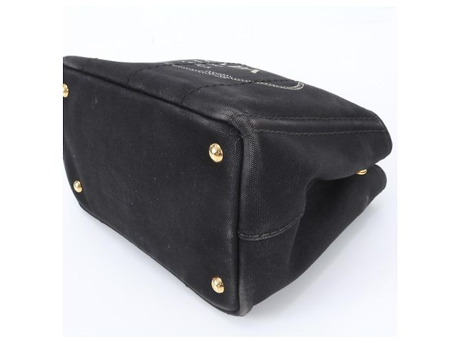 Borsa Tote Prada Canapa in pelle e tela - view 6