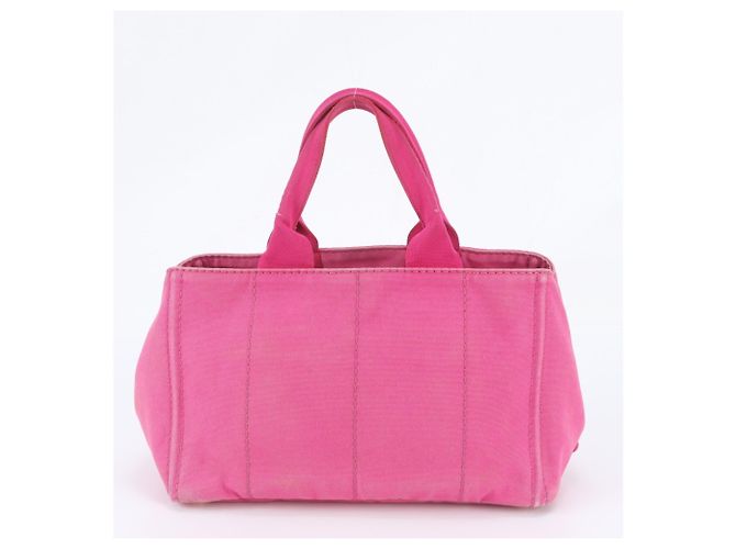 Prada Canapa BN1877 Leder Canvas Tote Bag - Ansicht 3