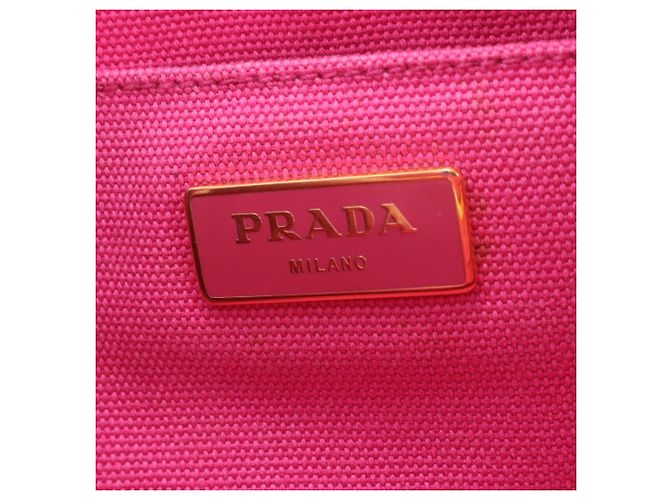Prada Canapa BN1877 Leder Canvas Tote Bag - Ansicht 9