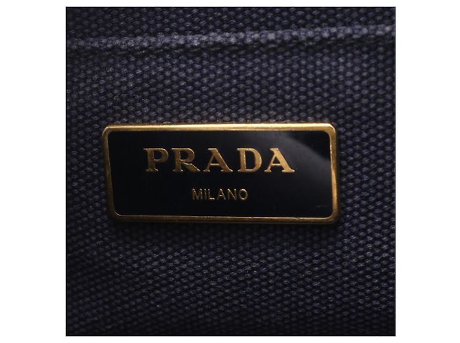 Borsa Tote/Borsa a Tracolla Prada Canapa Border 2-Way - vista 11